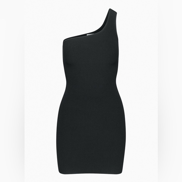 Aritzia Babaton black Sculpt knit one shoulder mini dress - Small - Picture 5 of 6
